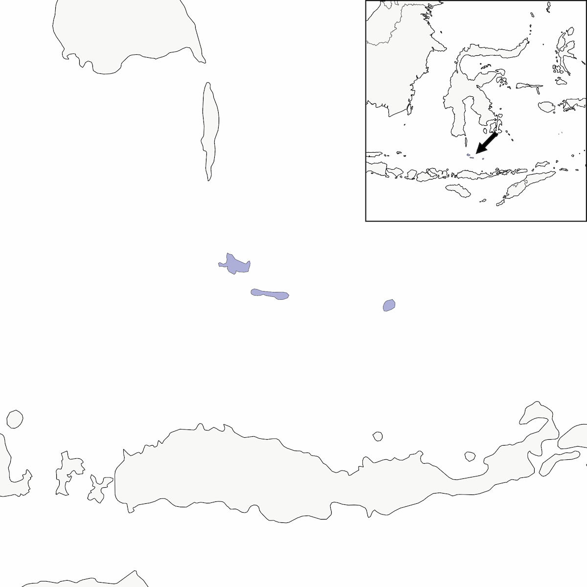Nettarinia del Mar di Flores, Distribuzione 1
