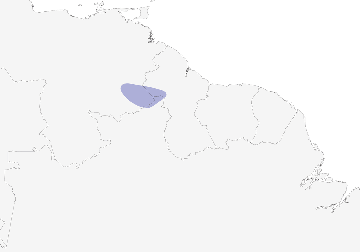 Tangara olivácea, Distribución 1