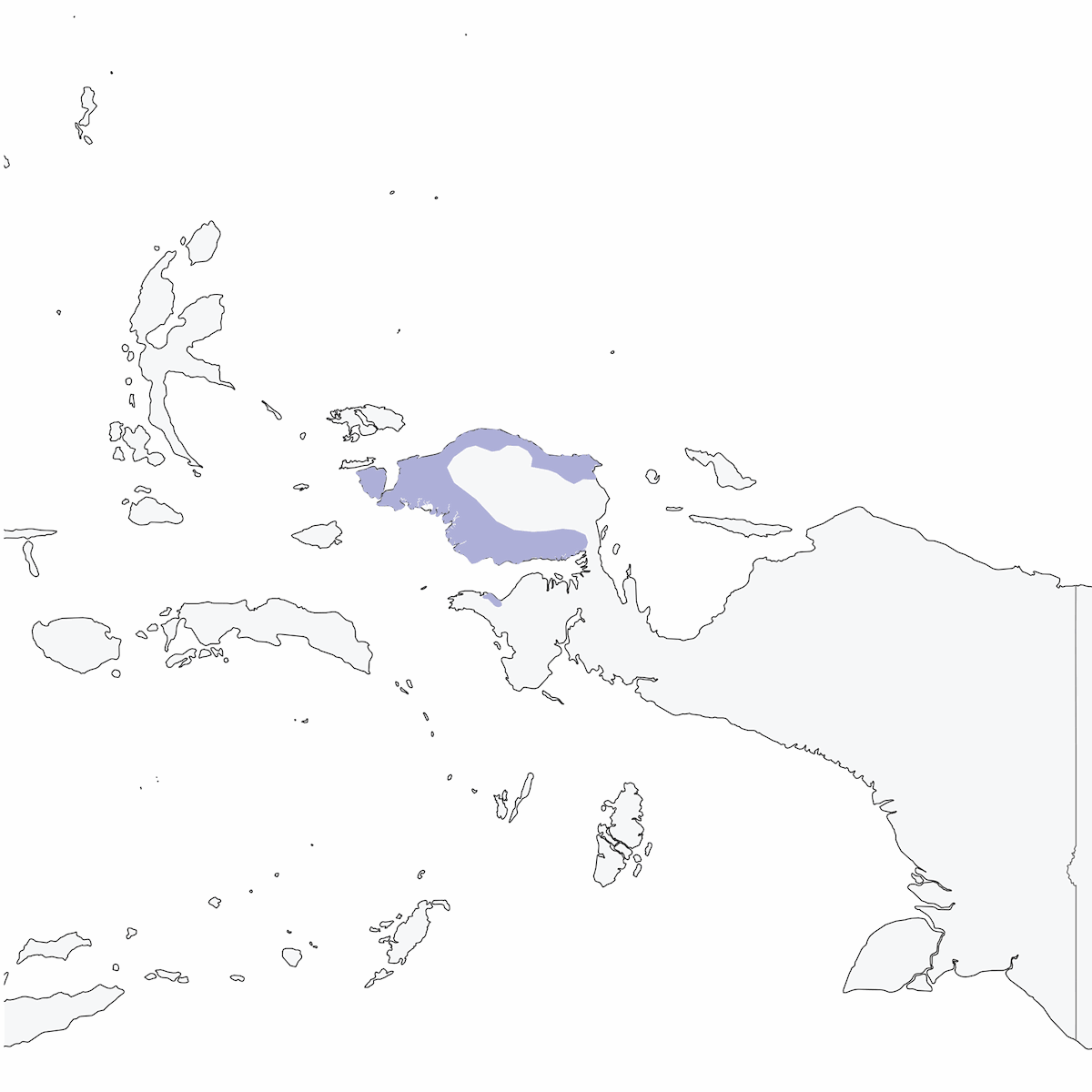 Lorito Ficófago Frentiazul, Distribución 1