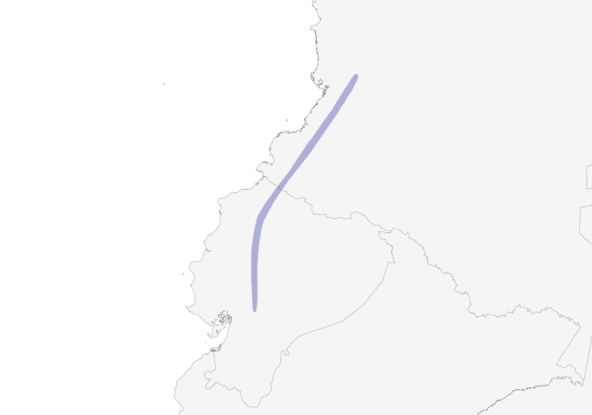 Cotinga à poitrine orange, Distribution 1
