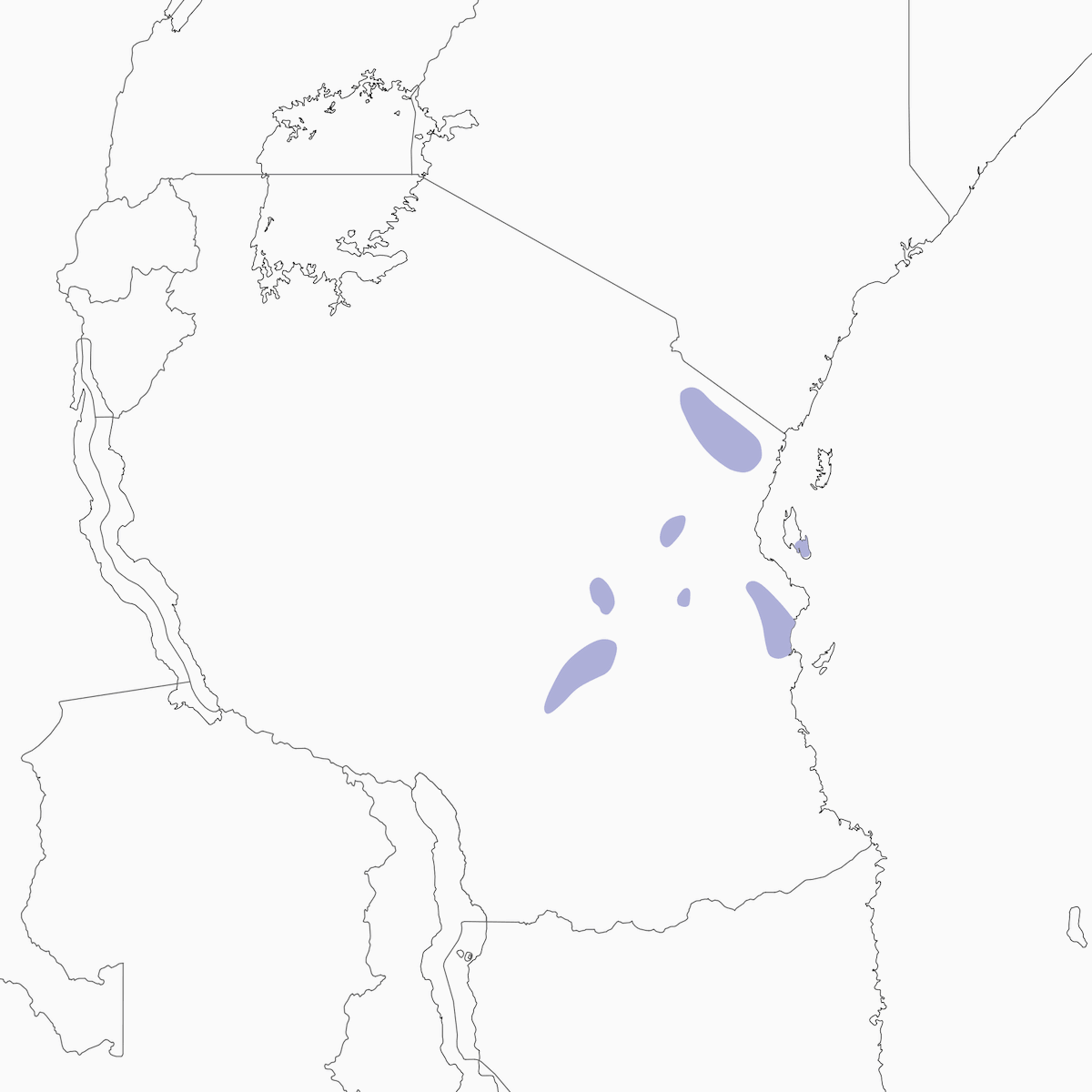 Iliadópside de Tanzania, Distribución 1