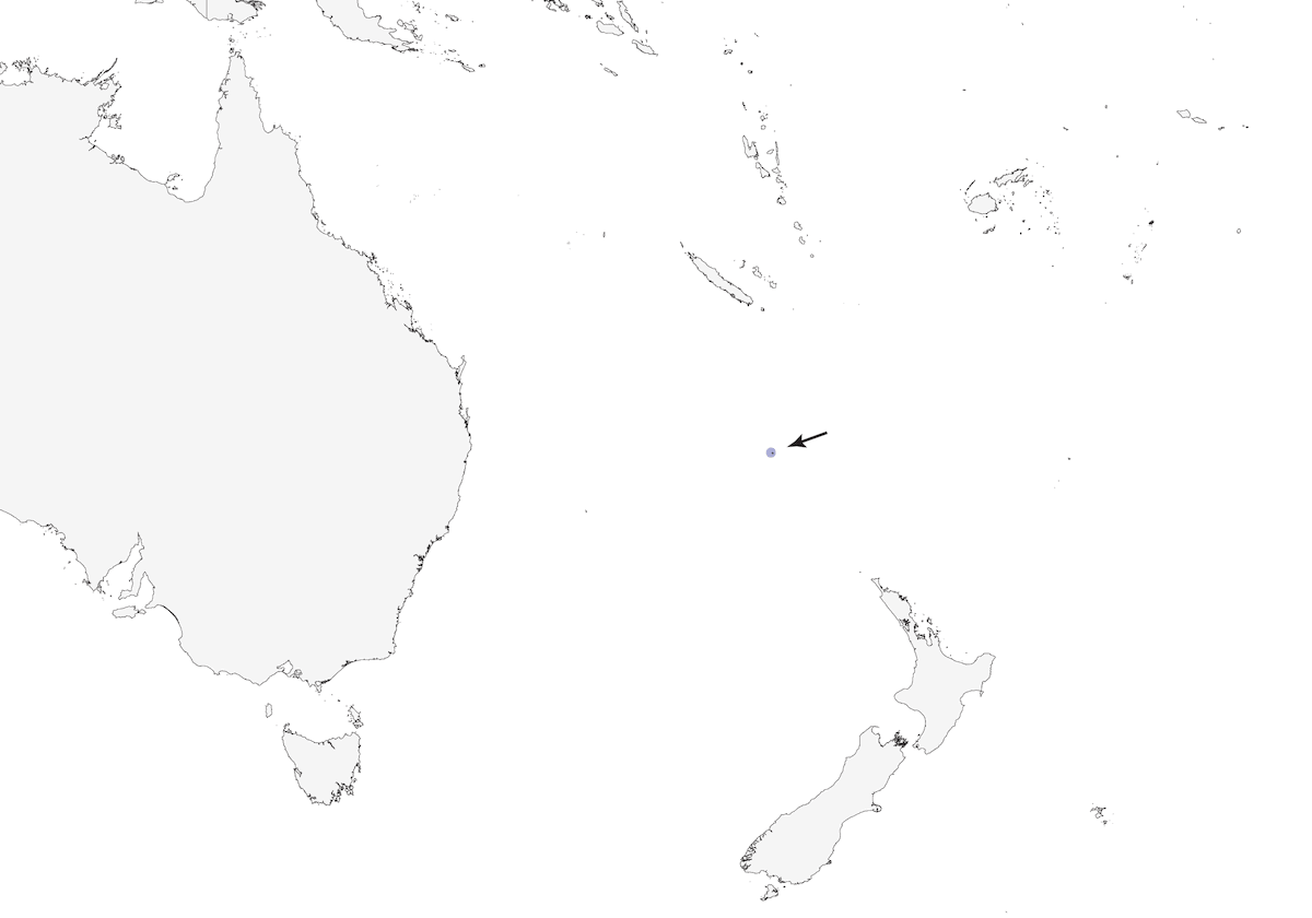 Petirrojo de Norfolk, Distribución 1