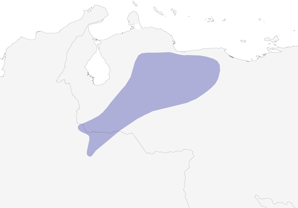 Pale-headed Jacamar, Distribution 1