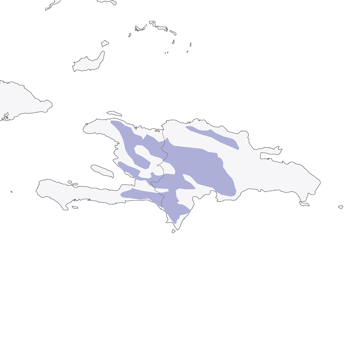Hispaniolan Palm-Crow, Distribution 1