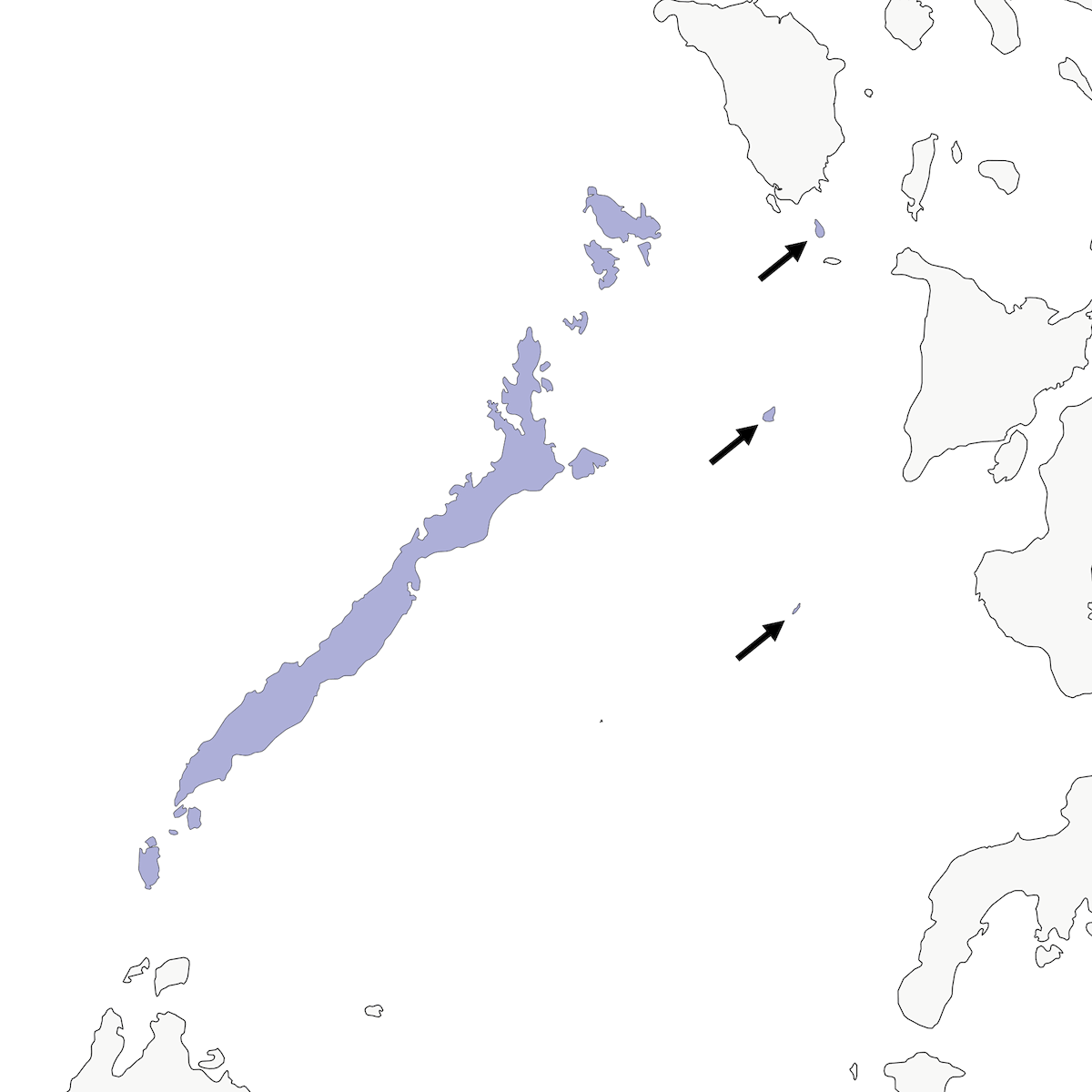 Drongo di Palawan, Distribuzione 1
