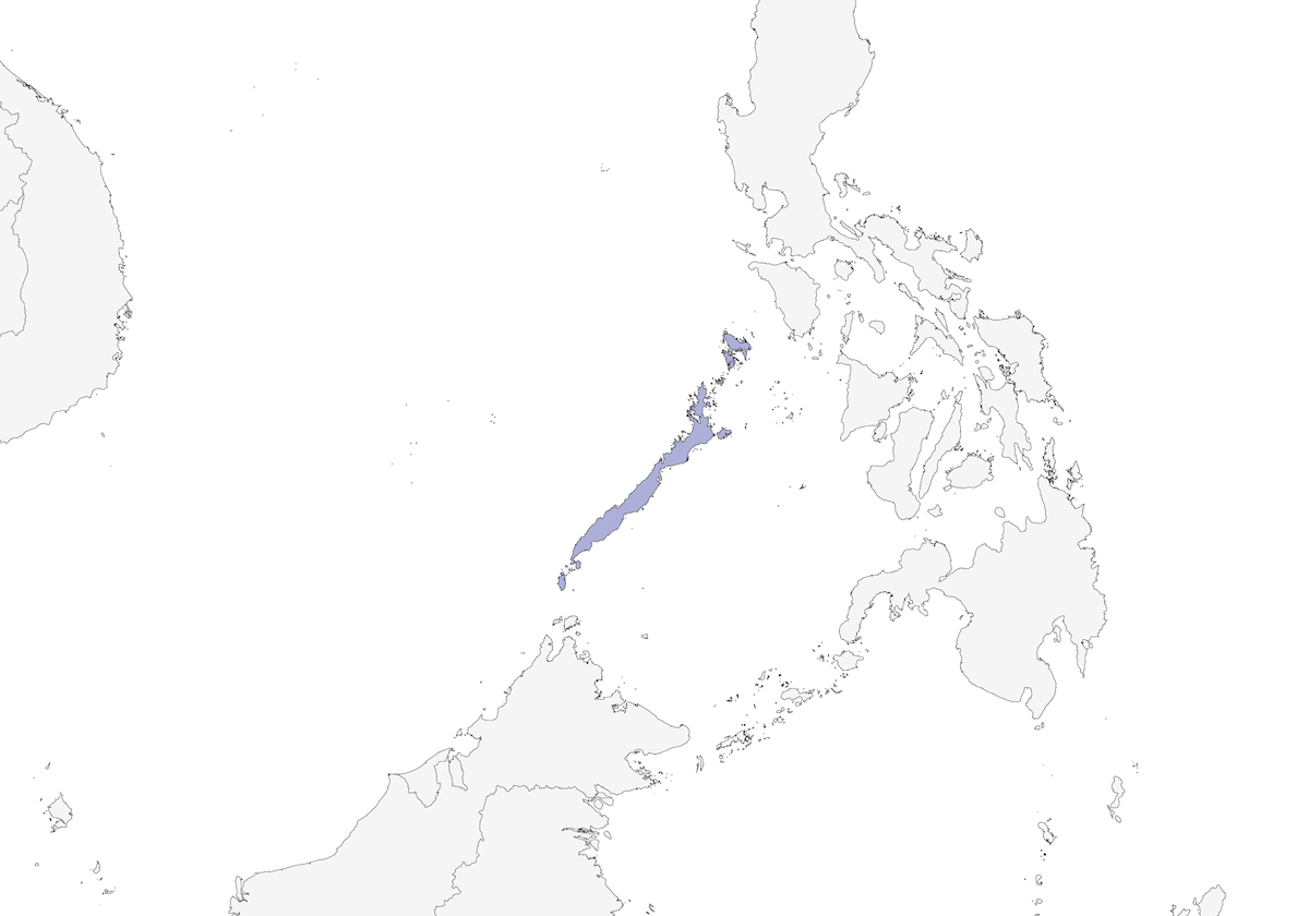 Mésange de Palawan, Distribution 1