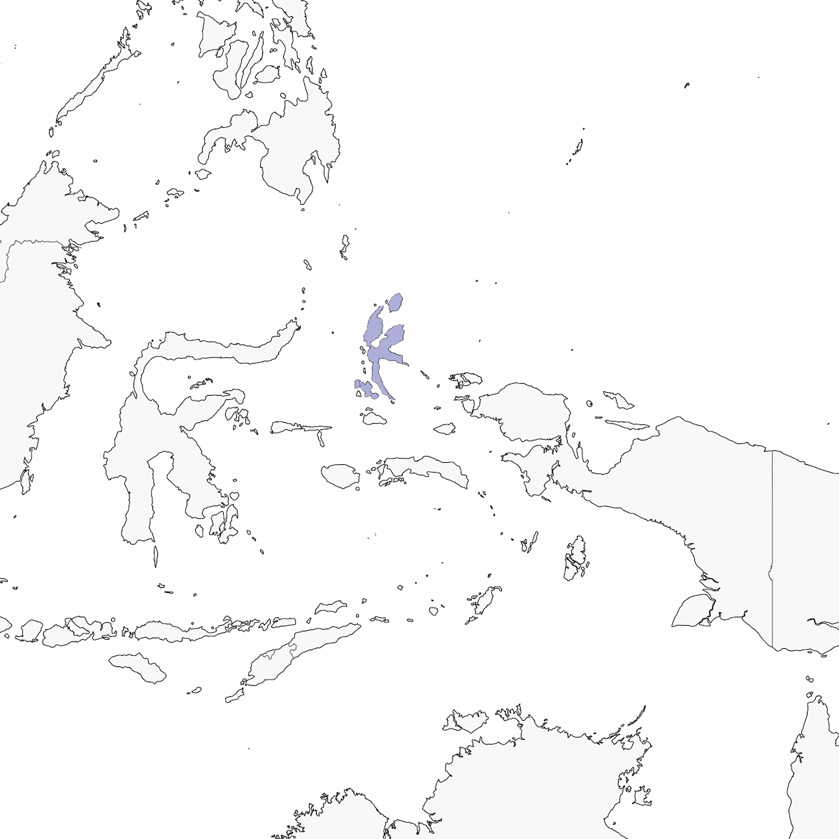 Halmahera Paradise-crow, 分布 1