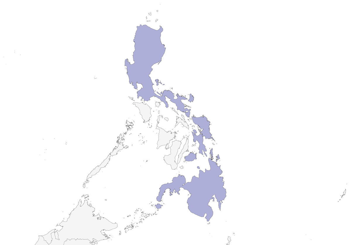Philippine Fairy-bluebird, 分布 1