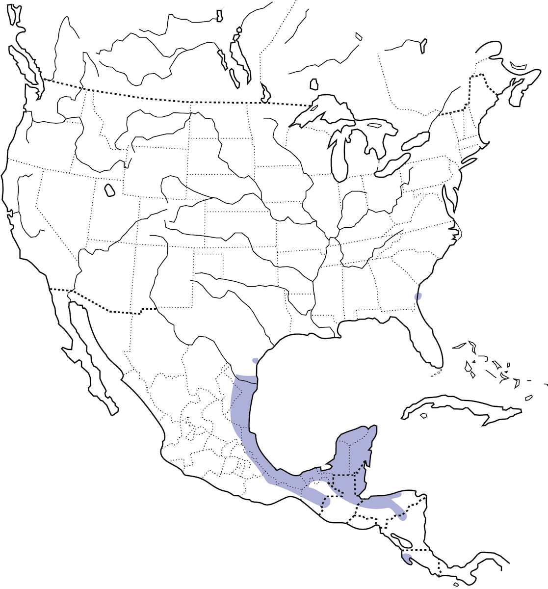 Einfarbchachalaca, Verbreitung 1