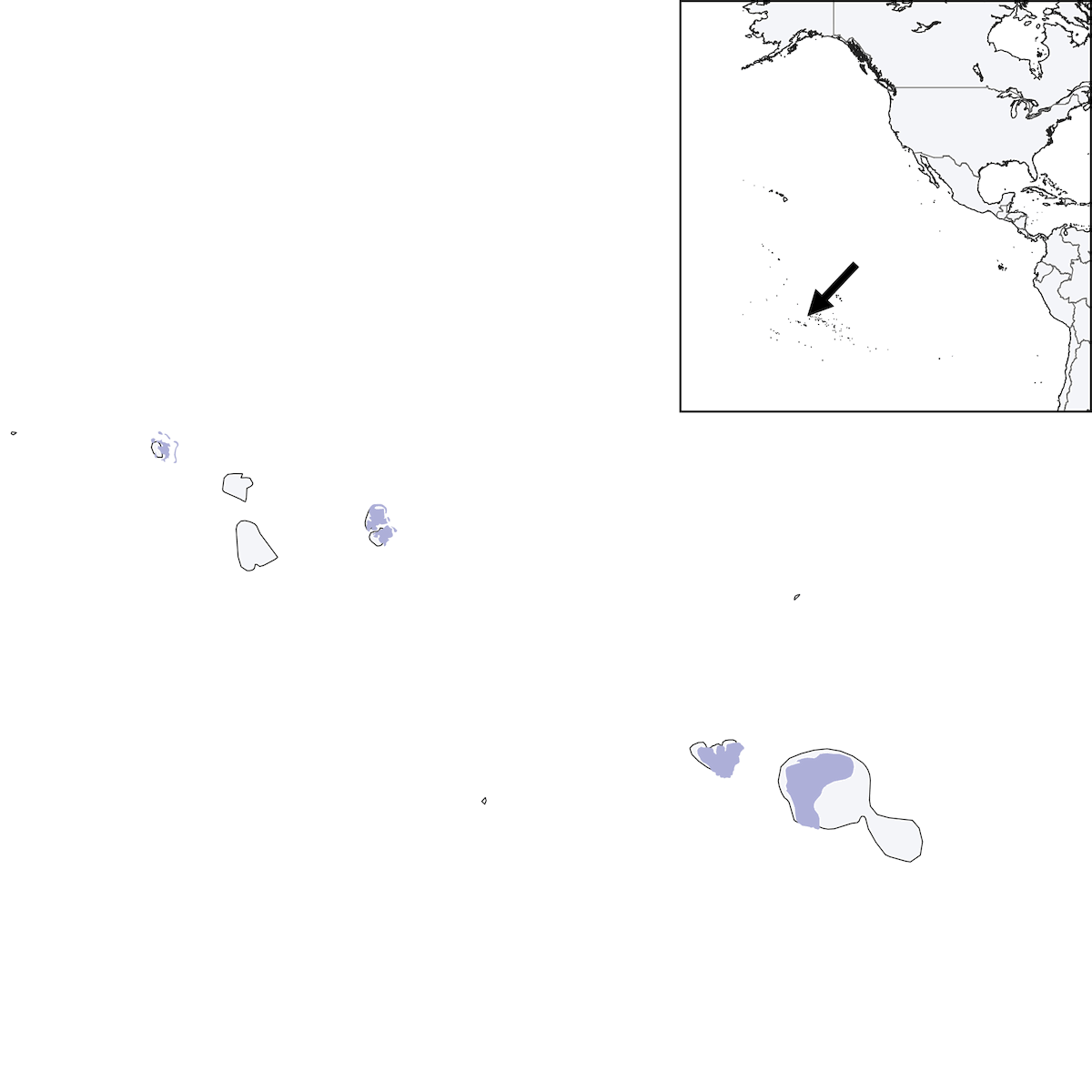 Aerodramus di Tahiti, Distribuzione 1