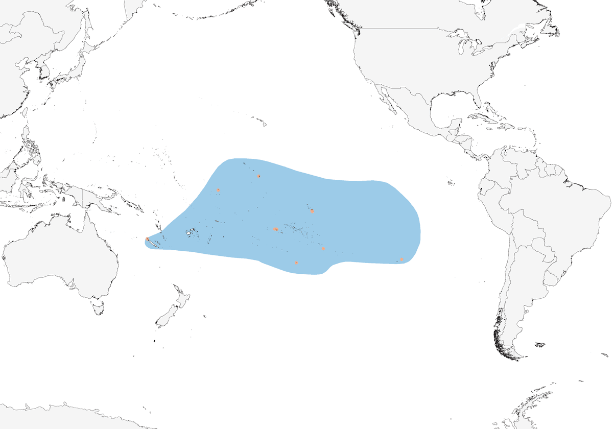 Pétrel-tempête polynésien, Distribution 1