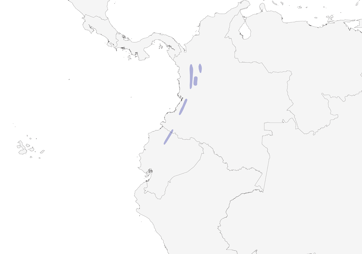 Tanagra dalla mantella violacea, Distribuzione 1