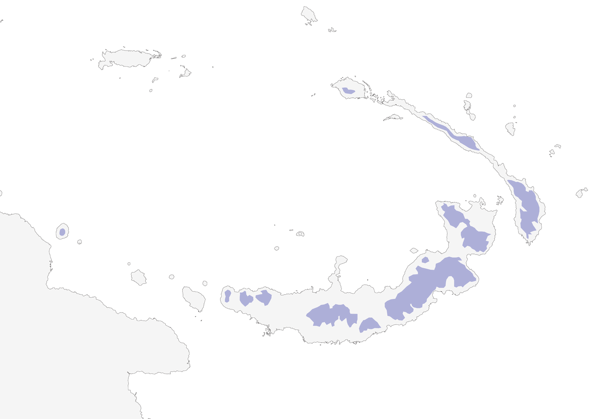 Lorito de Garganta Roja, Distribución 1