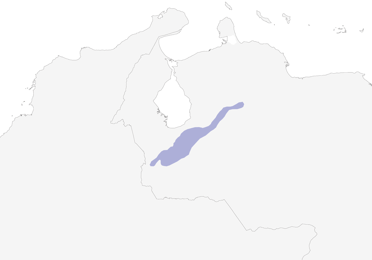 Perico de cabeza rosada, Distribución 1