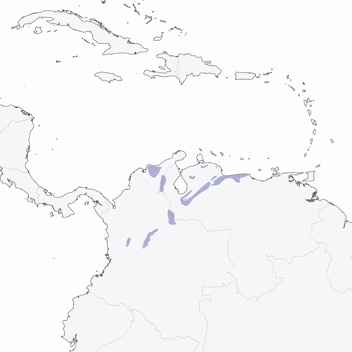 Rusty-breasted Antpitta, Distribution 1