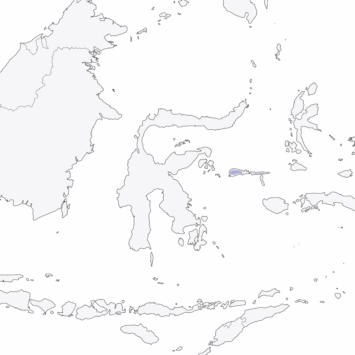 Codaventaglio di Taliabu, Distribuzione 1