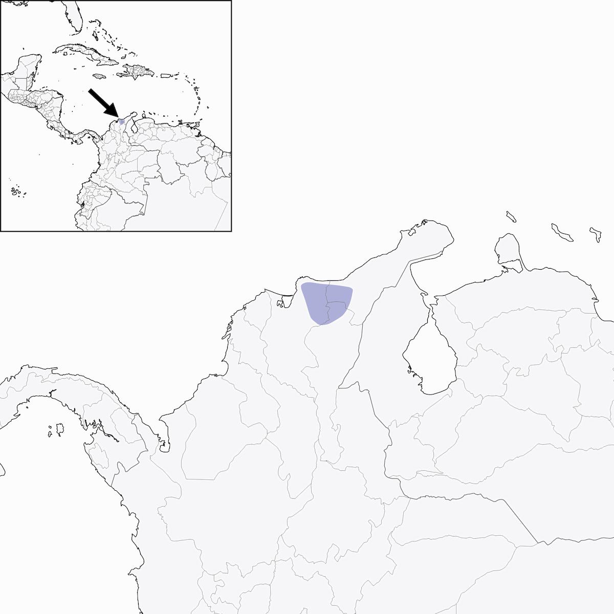 Tororoi de la Sierra Nevada, Distribución 1
