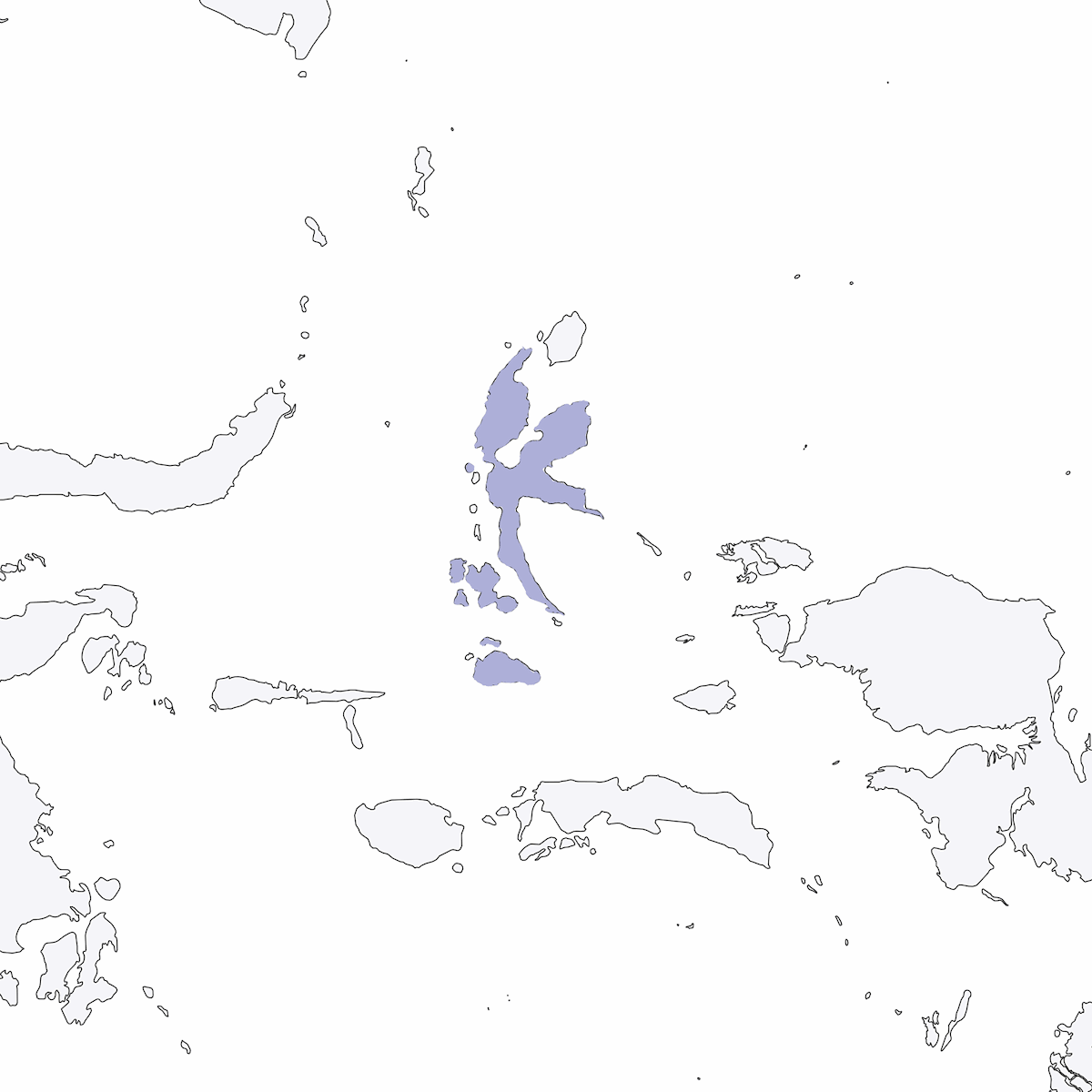 Abanico de Gilolo, Distribución 1