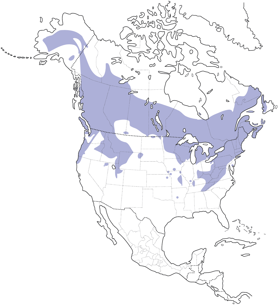 Ruffed Grouse, Distribution 1