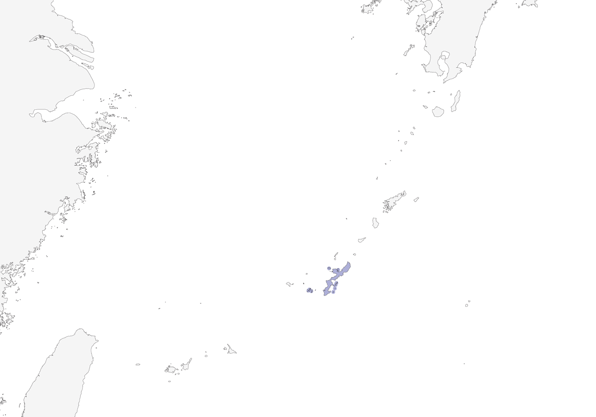 Petirrojo de Okinawa, Distribución 1
