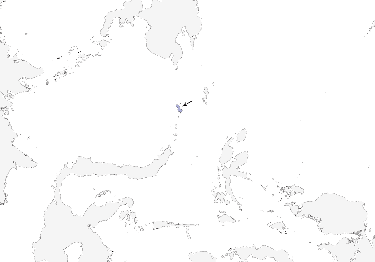 Lorito colgante de Sangihe, Distribución 1