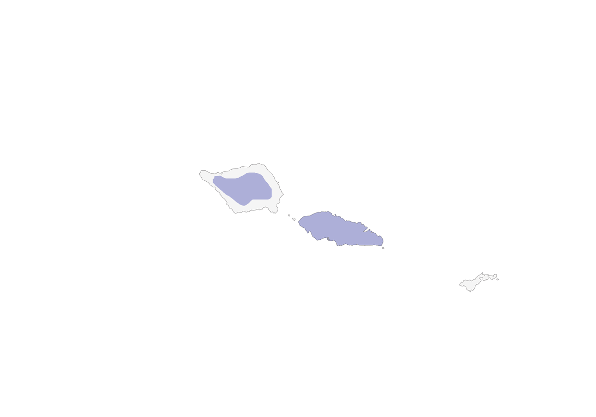 Rhipidure des Samoa, Distribution 1