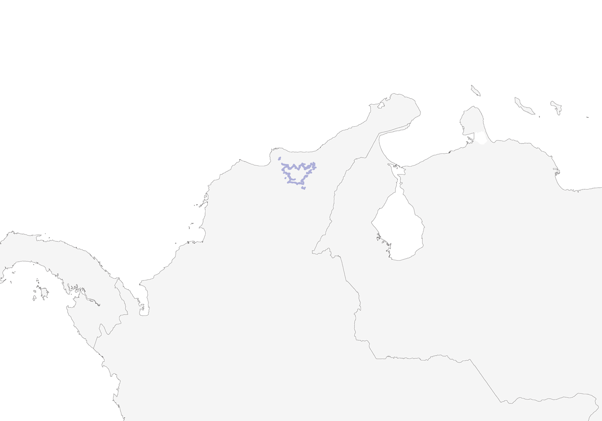 Basileuterus di Santa Marta, Distribuzione 1