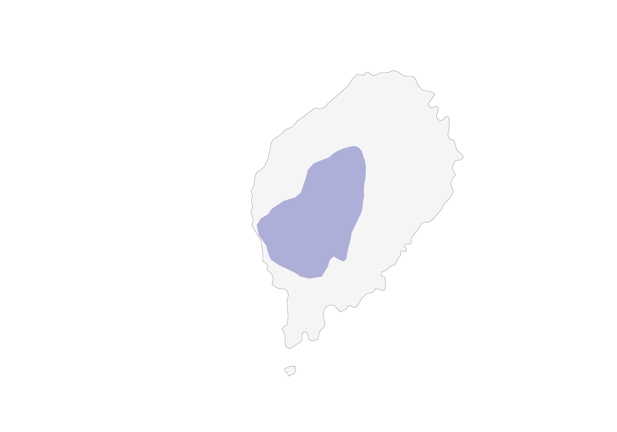 Frosone di São Tomé, Distribuzione 1
