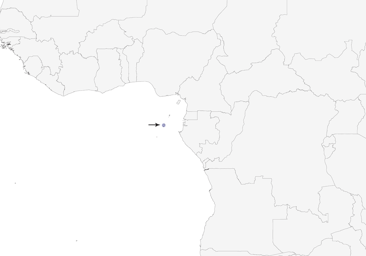 Suimanga de Santo Tomé, Distribución 1