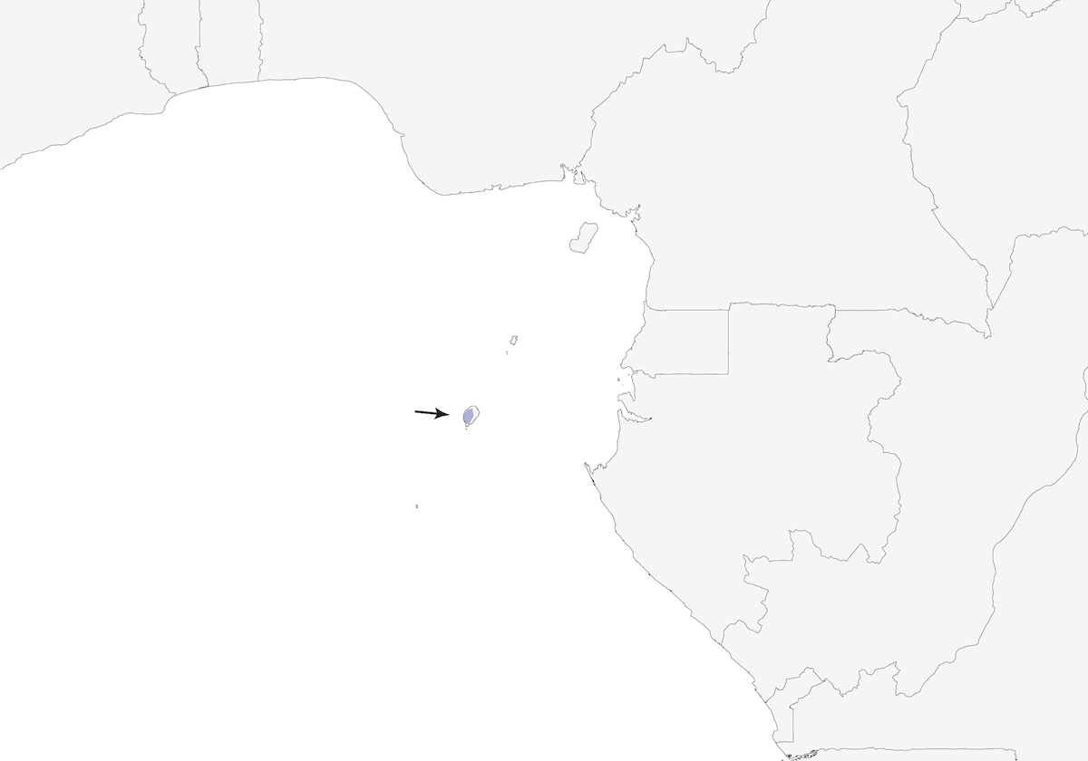 São-Tomé-Brillenvogel, Verbreitung 1