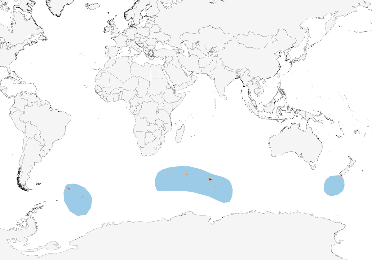 Petrello tuffatore della Georgia del Sud, Distribuzione 1