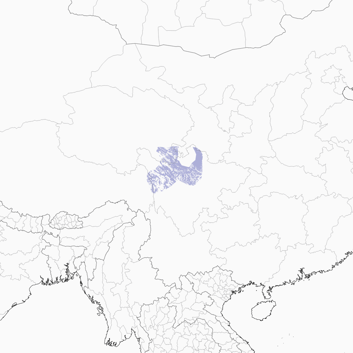 Ghiandaia del Sichuan, Distribuzione 1