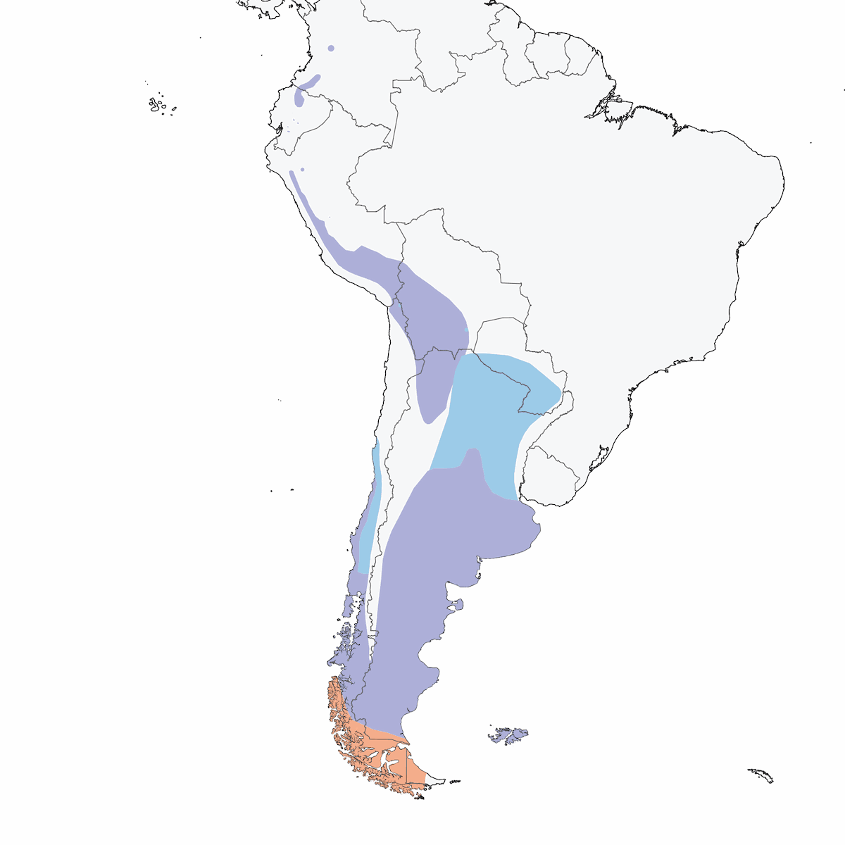 Somormujo Plateado, Distribución 1