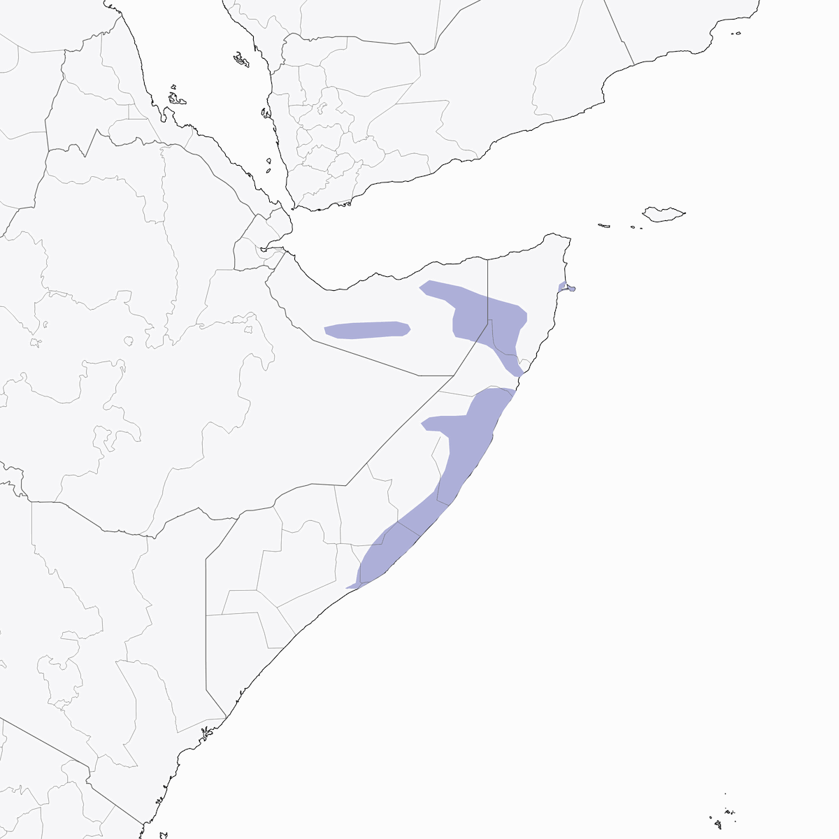 Somali Lark, 分布 1