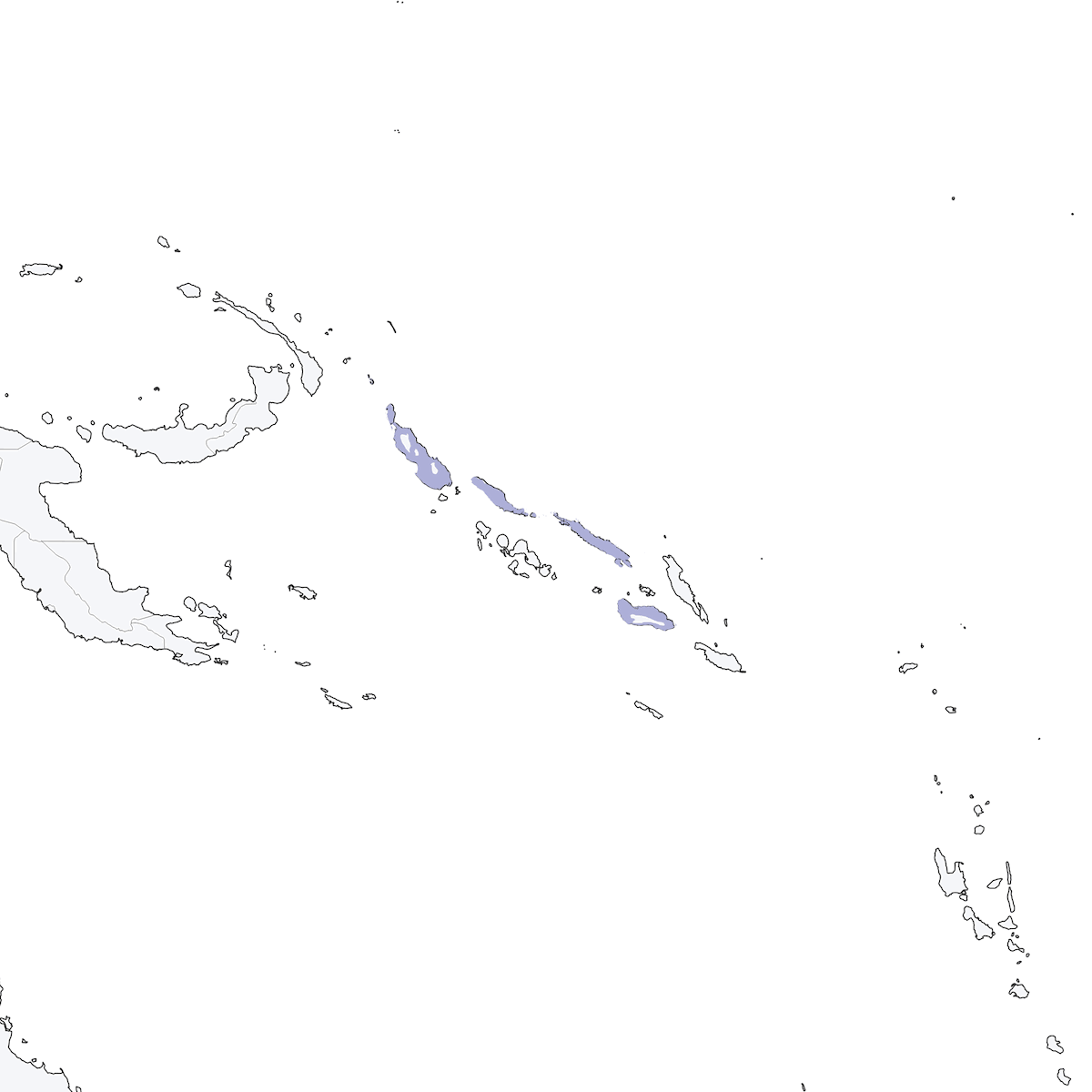 Solomons Cicadabird, Distribution 1