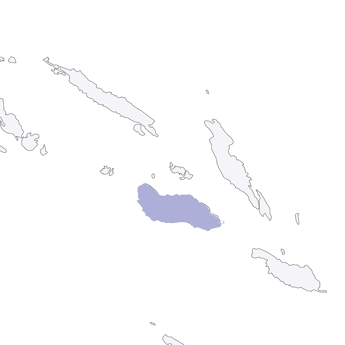 Nínox de Guadalcanal, Distribución 1