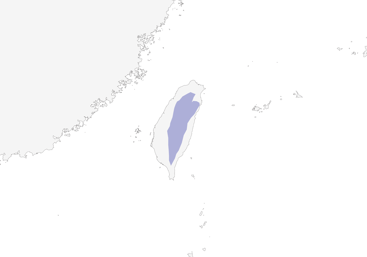 Liocichla di Taiwan, Distribuzione 1