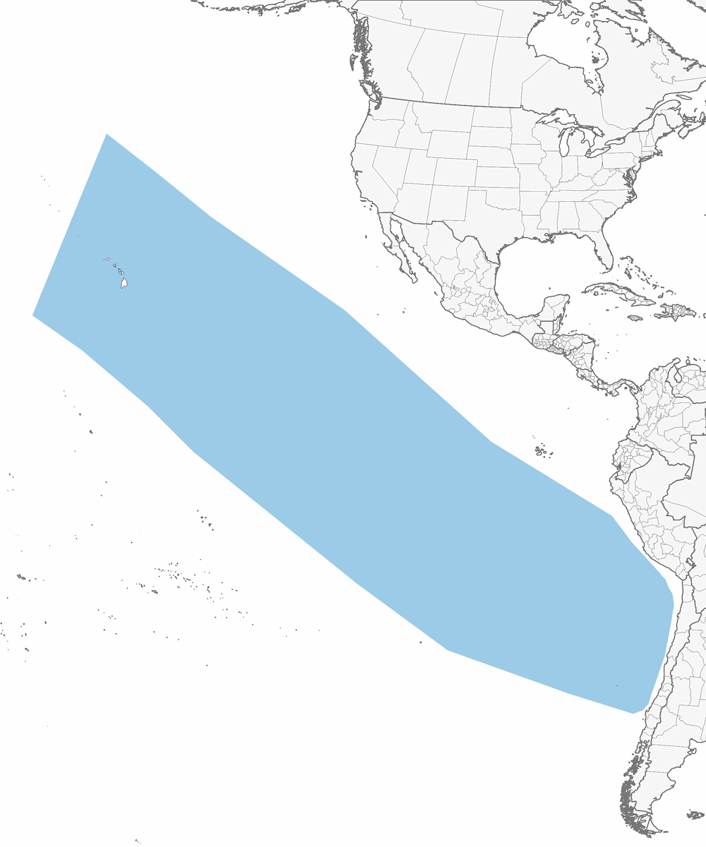 Petrel de Stejneger, Distribución 1