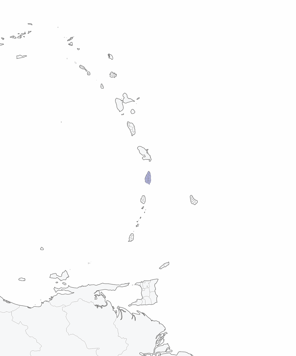 St. Lucia Warbler, Distribution 1