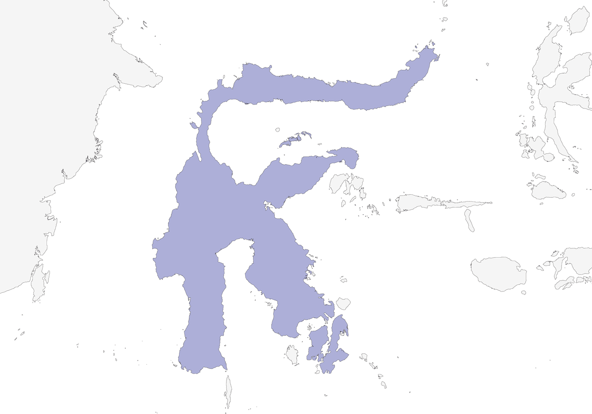 Loriculus des Célèbes, Distribution 1