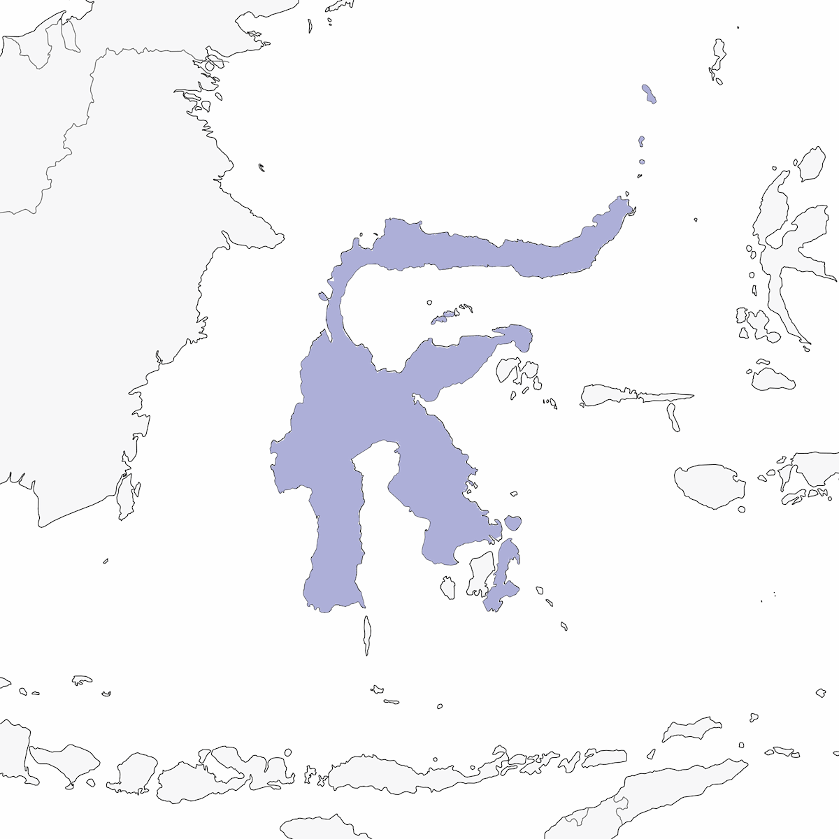 Pitta di Sulawesi, Distribuzione 1