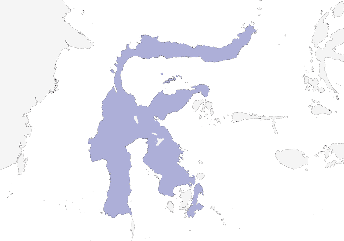 Picchio pigmeo di Sulawesi, Distribuzione 1