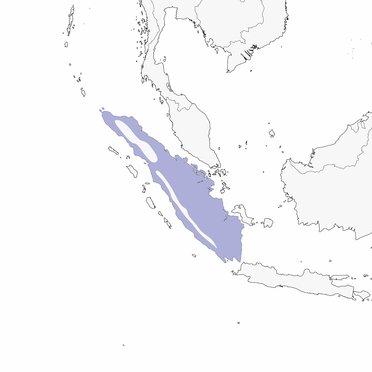 Drongo di Sumatra, Distribuzione 1