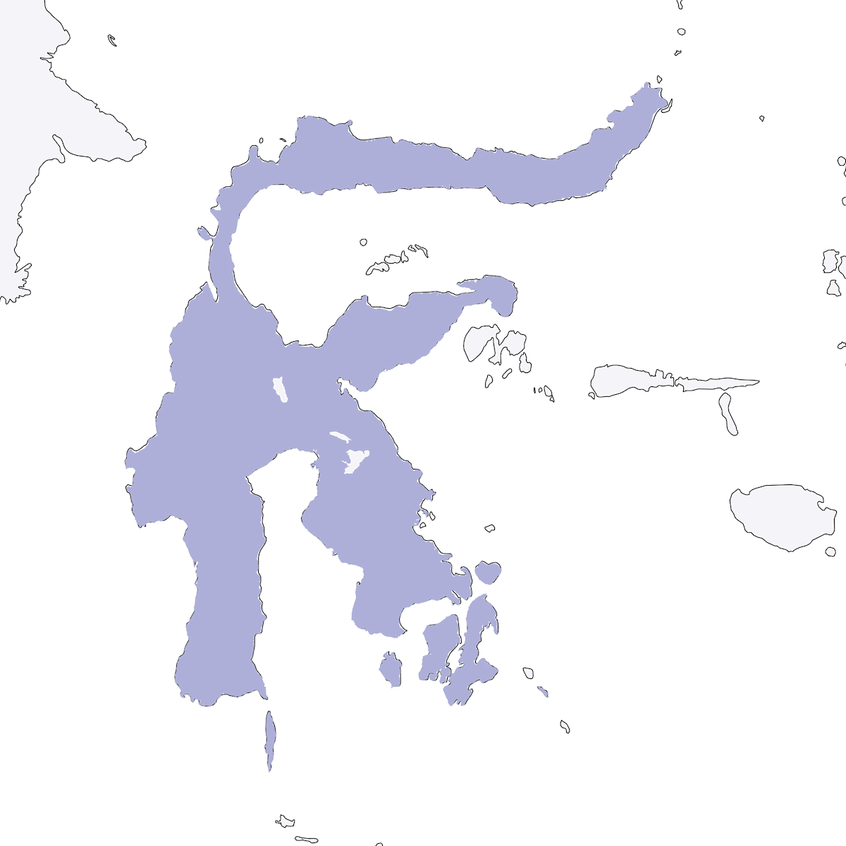 Autillo de Célebes, Distribución 1