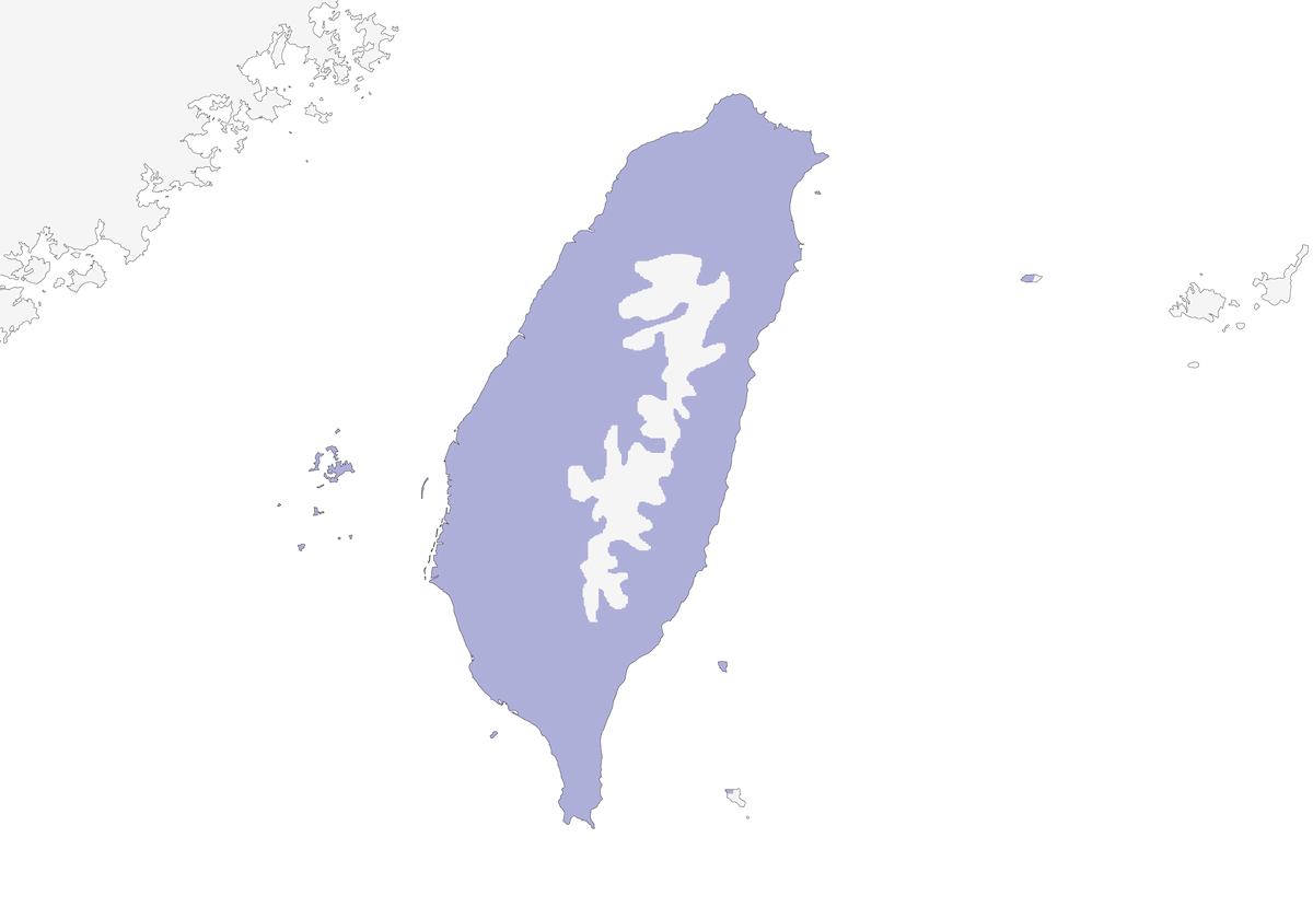 Taiwan Bamboo-Partridge, Distribution 1