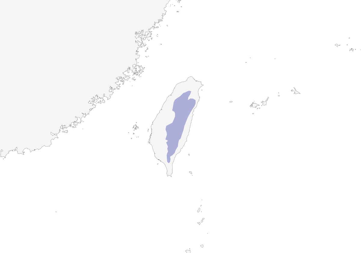 Taiwanbuschspötter, Verbreitung 1