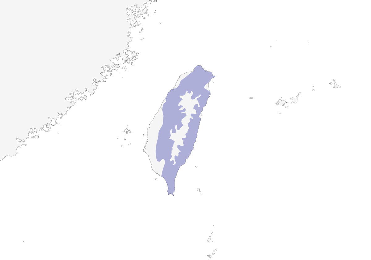 Taiwan-Hwamei, Verbreitung 1