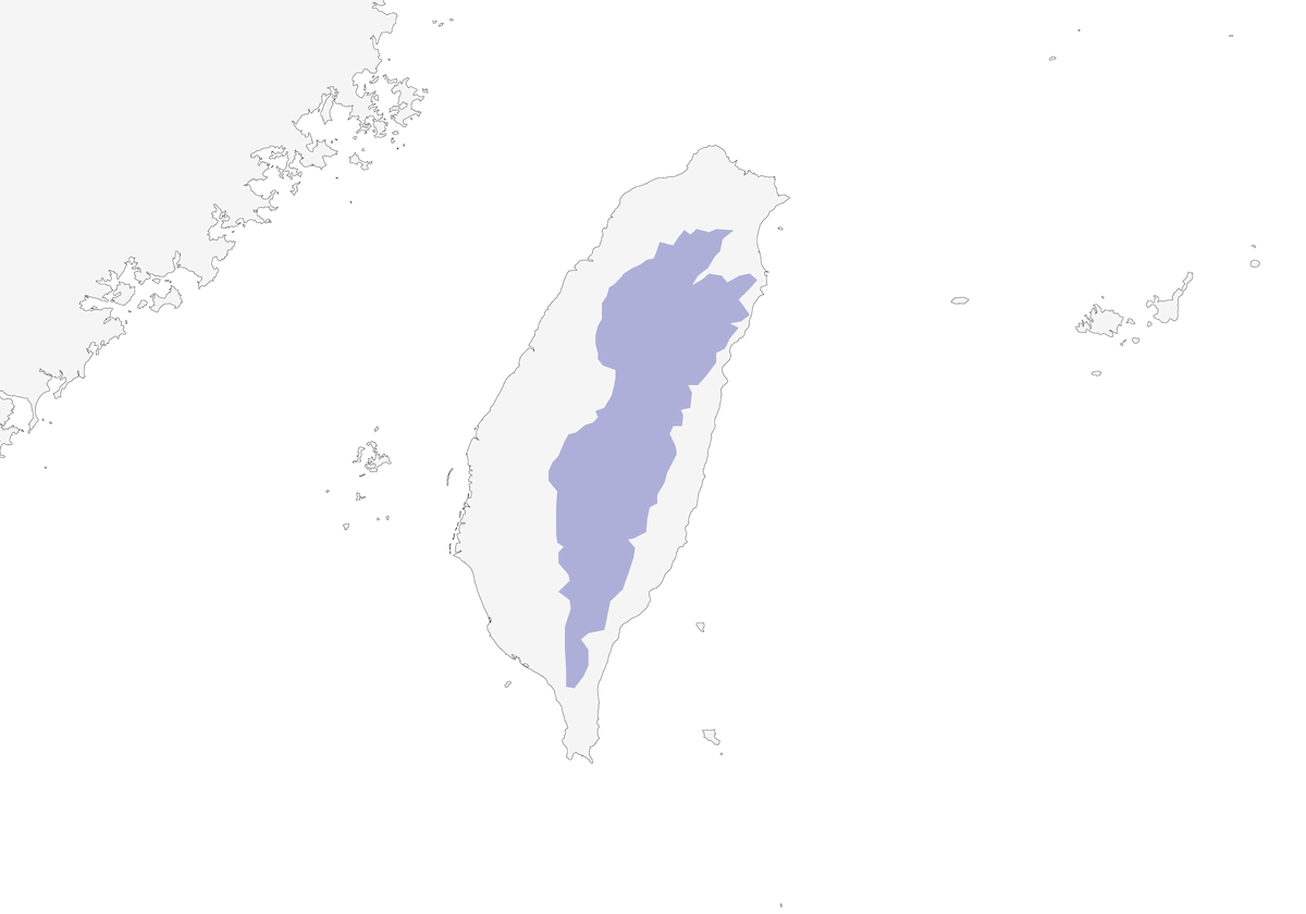 Yuhina di Taiwan, Distribuzione 1