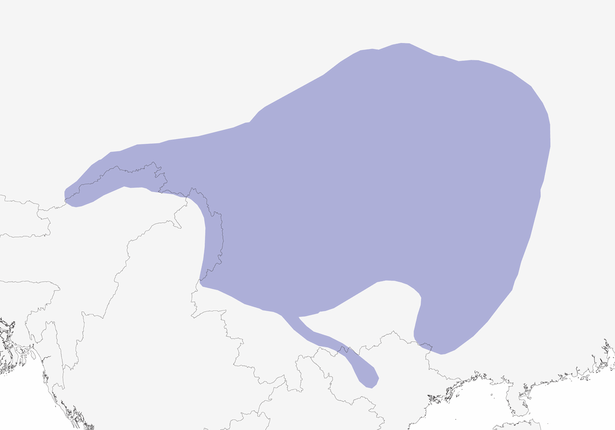Temminck's Tragopan, Distribution 1