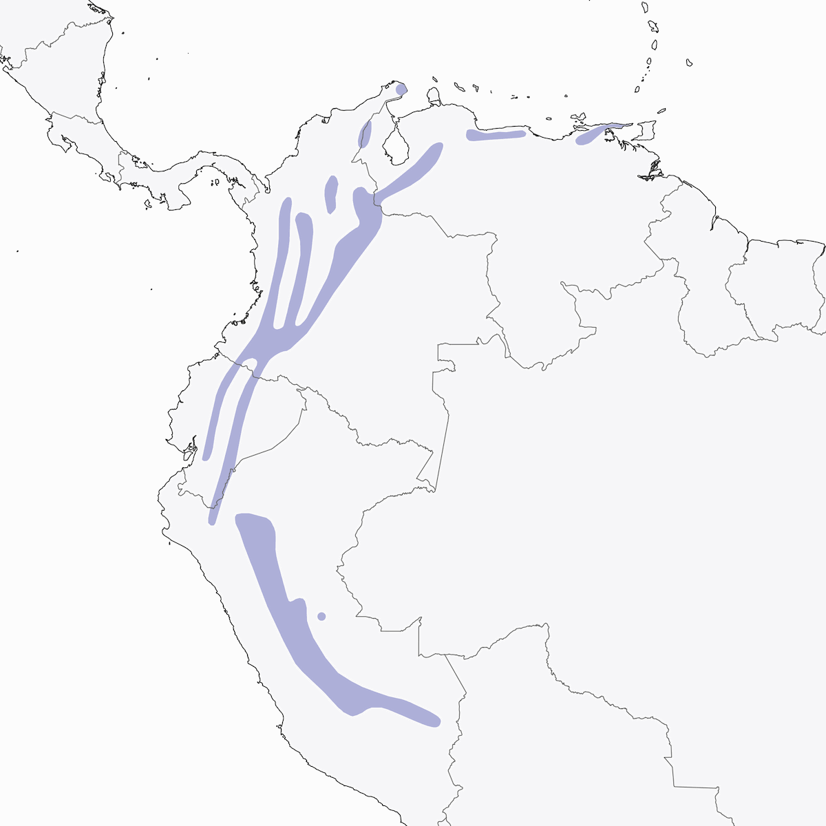 Three-striped Warbler, Distribution 1